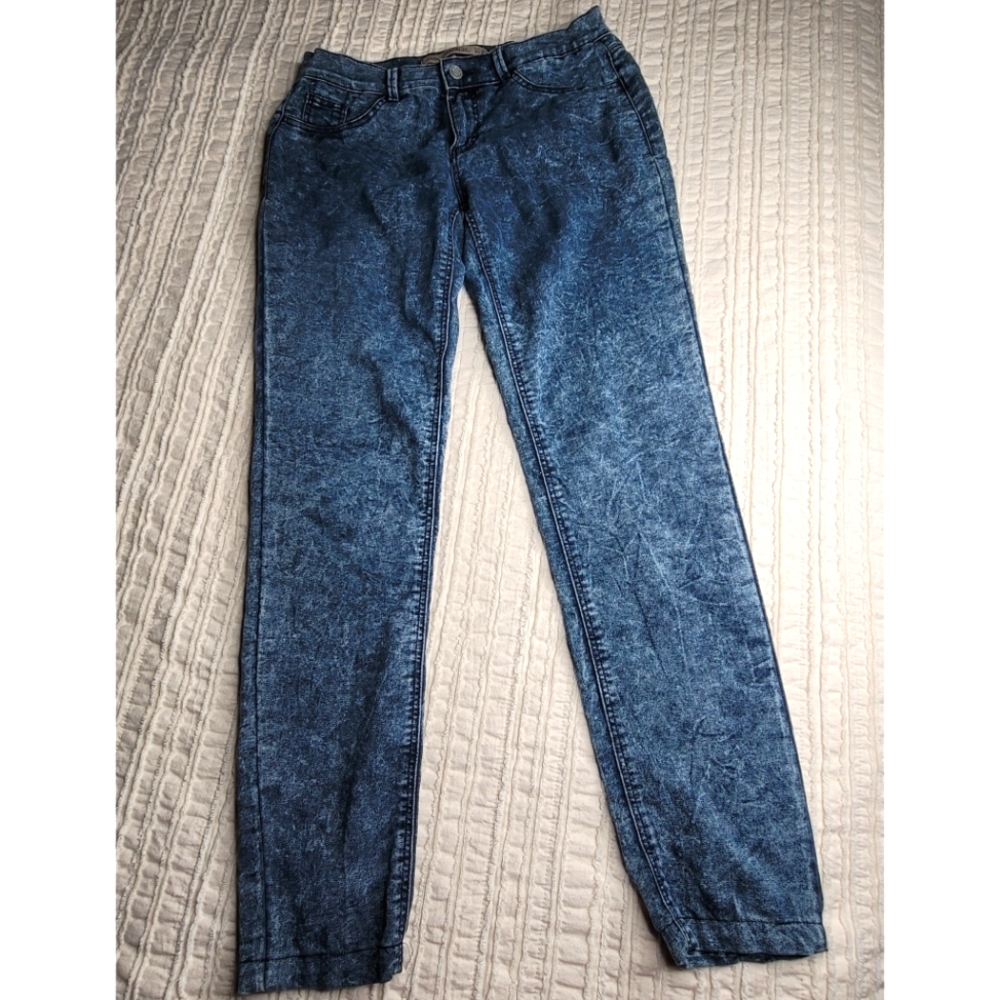 Zara Trafaluc Dark Acid wash blue denim jeggings size 4